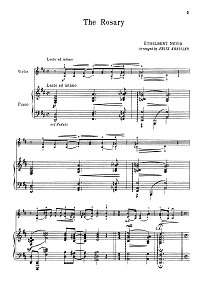 Nevin - Rosarium for violin (Kreisler) - Piano part - First page